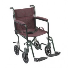 Drive 17'' Flyweight Lightweight Burgundy Transport Wheelchair