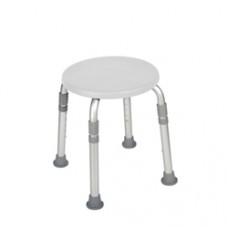 Drive Adjustable Height White Bath Stool