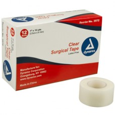 Dynarex Transparent Clear Surgical Tape 1in x 10yd - Bx12