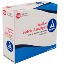 Dynarex 3611 Adhesive Bandage Fabric Pediatric Bx100