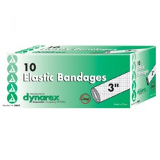 Dynarex Elastic Bandage with Metal Clip Closure, 3'' Bx10