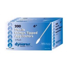 Dynarex Cotton Tipped Applicator, Sterile 6'' 2'S Bx-200