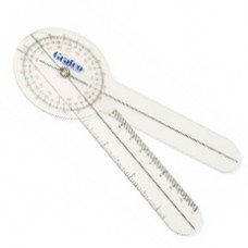 Grafco 6in Plastic Pocket Goniometer - 360 Degree Protractor Head