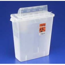 Kendall In-Room Sharps Container with Always-Open Lid 5 Quart Clear - Ca20