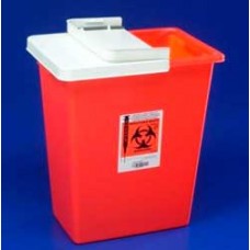 Kendall 18 Gallon Red Sharps Container with Hinged Lid