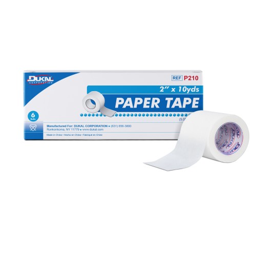 Dukal Paper Surgical Tape 2'' x 10yd, Box of 6 (P210)