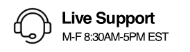 Live Support, M-F 8:30AM-5PM EST